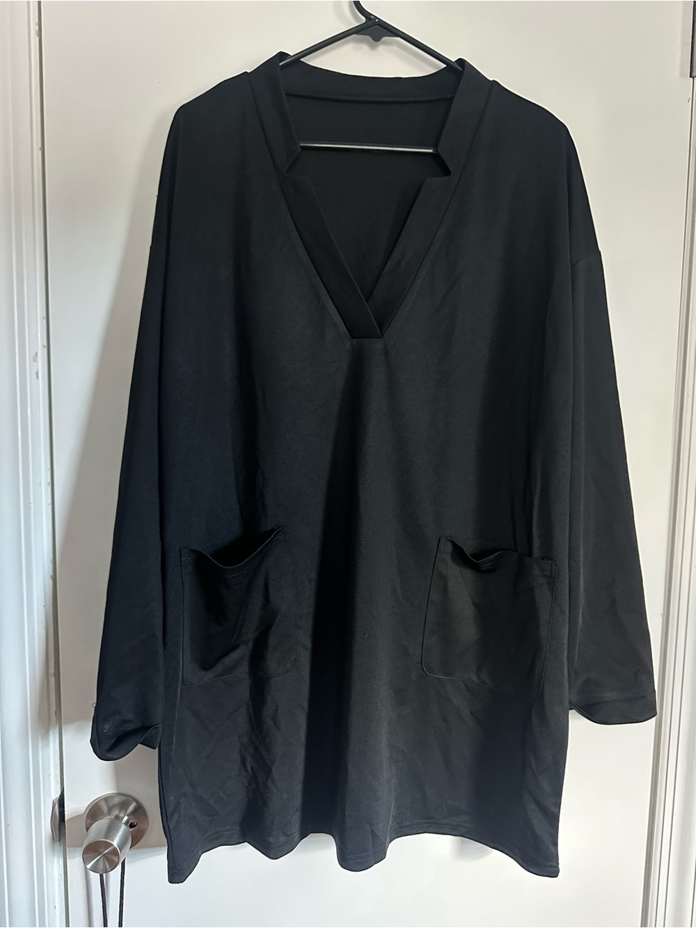Shein Black V-Neck Tunic Woman’s Size L